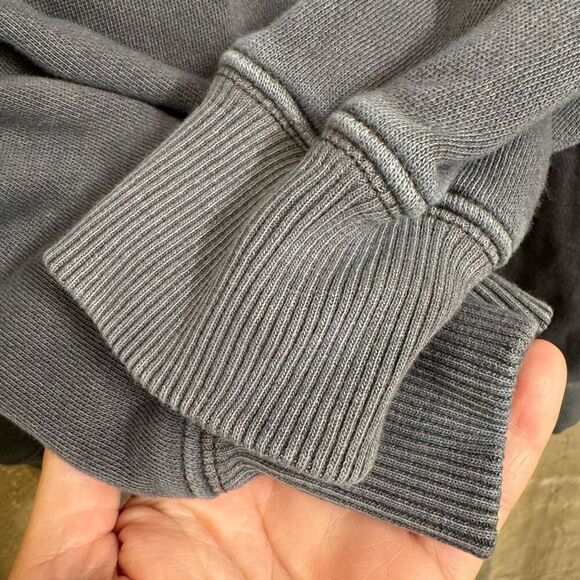 Aerie Charcoal Gray Oversized Mock Neck Sweater Pockets Small - Picture 5 of 6